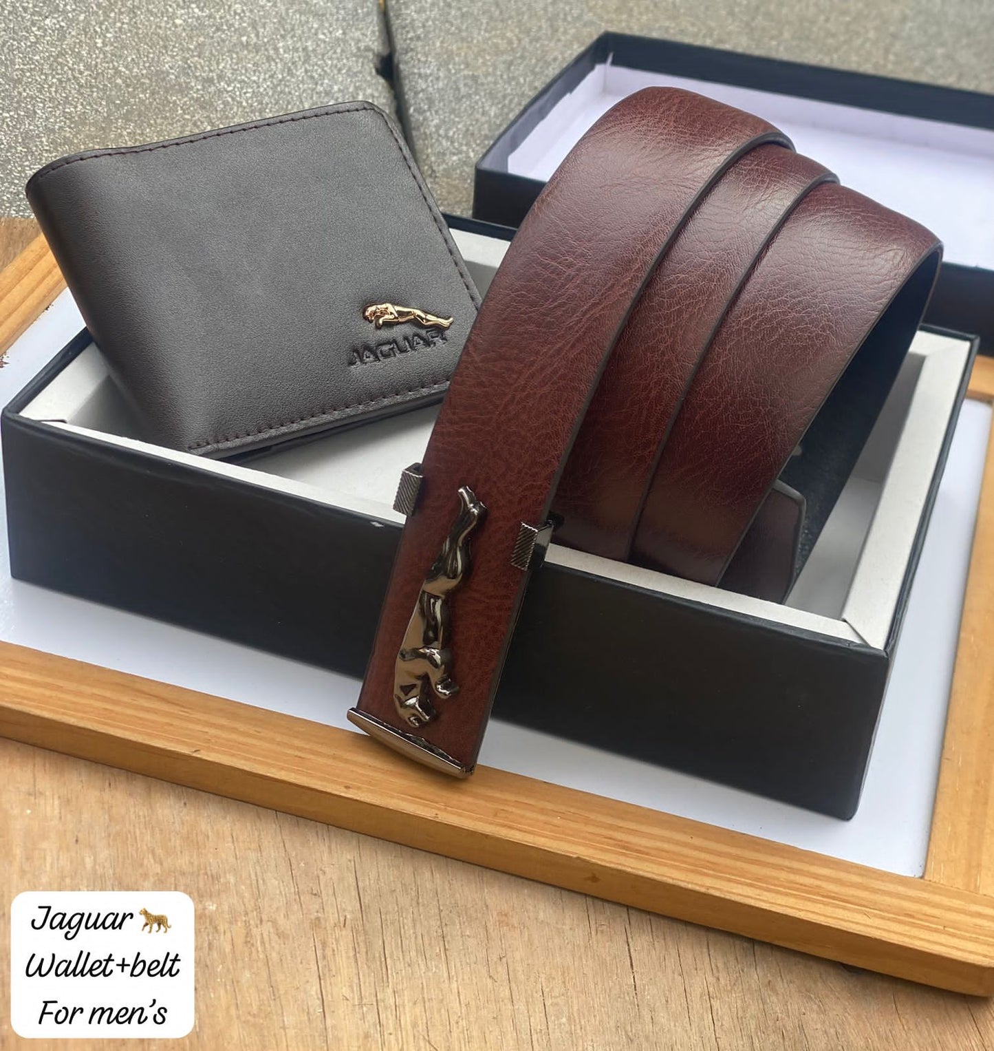 Jaguar belt wallet combo