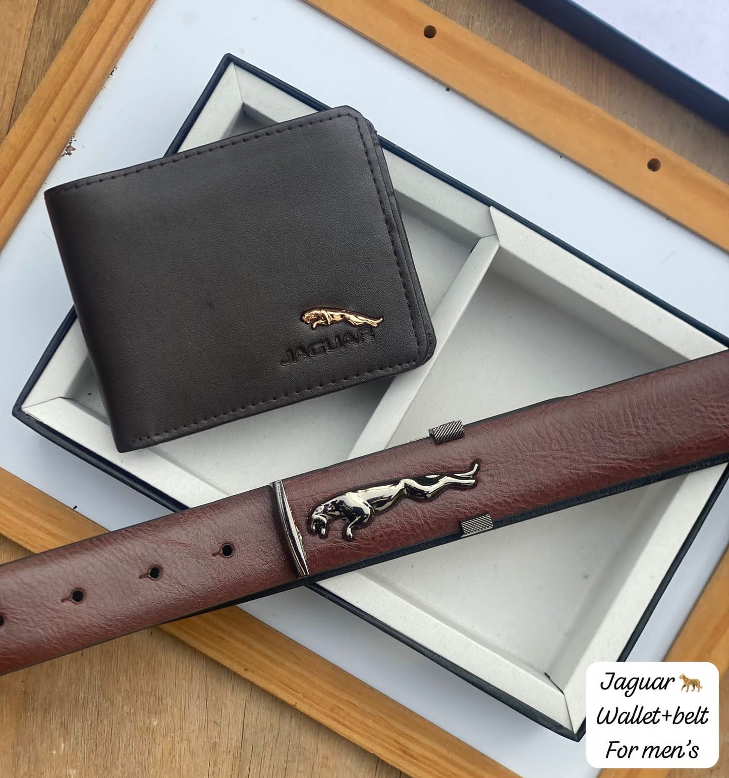 Jaguar belt wallet combo