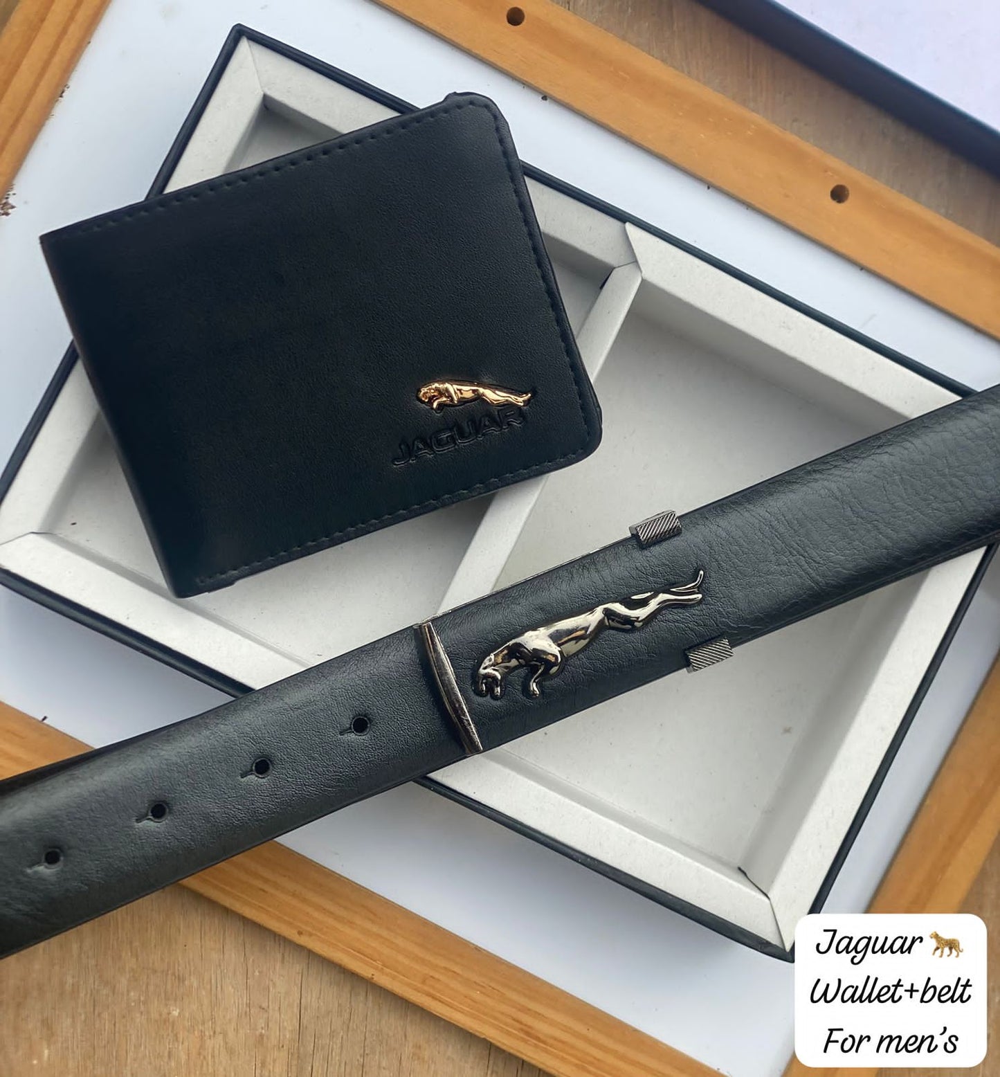 Jaguar belt wallet combo