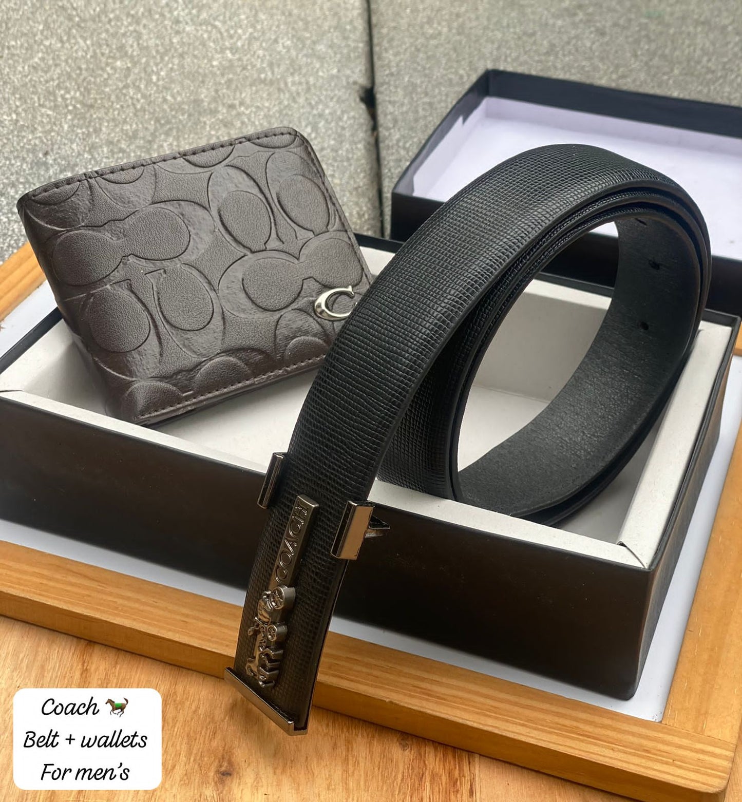 Coach wallet belt combo