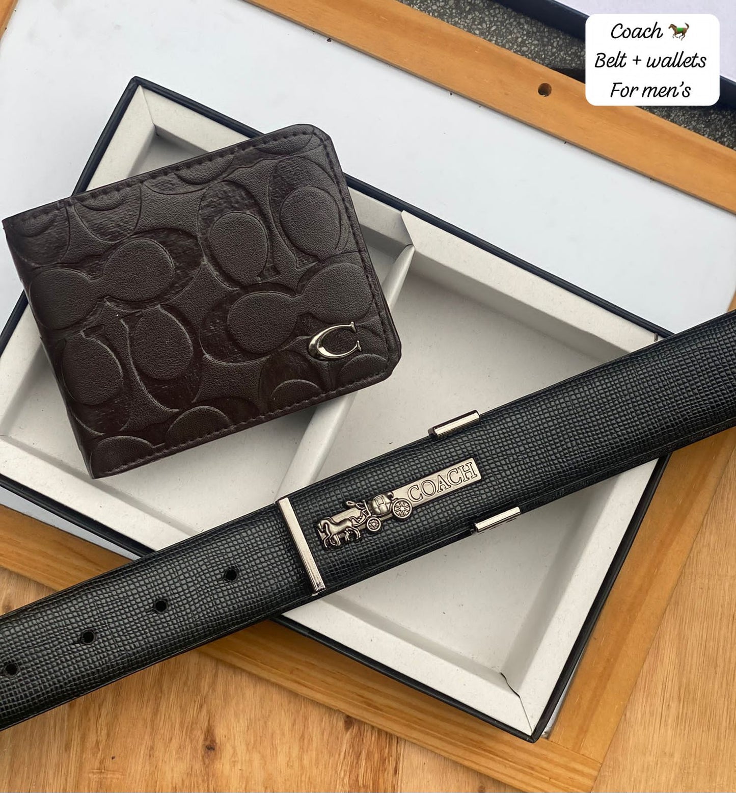Coach wallet belt combo